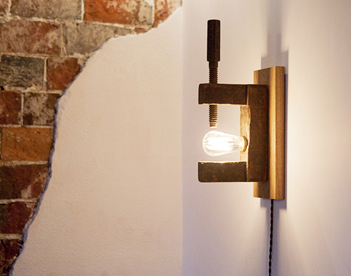 Lampe Serre-joint // Atelier WATT? lampes artisanales et déjantés